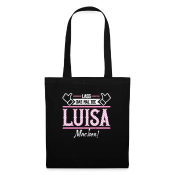 Luisa Geschenkidee Geschenk Geburtstag - Stoffbeutel - Schwarz - Vorne