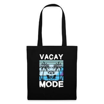 Vacay-Modus-Urlaubs-Road-Trip-Urlaubs-Outfit - Stoffbeutel - Schwarz - Vorne