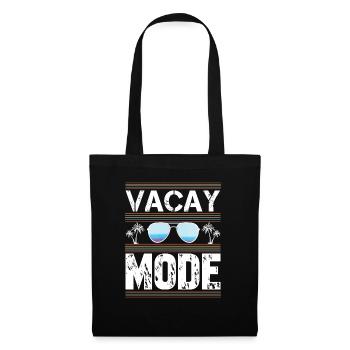 Vacay-Modus-Urlaubs-Road-Trip-Urlaubs-Outfit - Stoffbeutel - Schwarz - Vorne