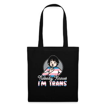Personne ne sait que je suis trans LGBTQ Pride Transgenre - Sac en tissu - noir - Devant