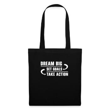 Objectif Vie Citations Message positif Motivant - Sac en tissu - noir - Devant