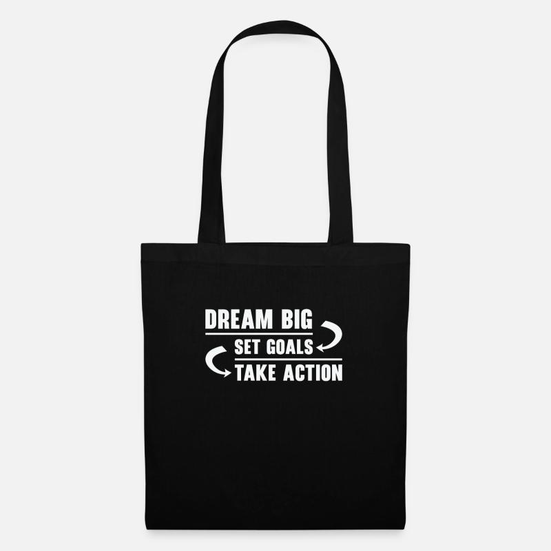 Objectif Vie Citations Message positif Motivant - Sac en tissu - noir