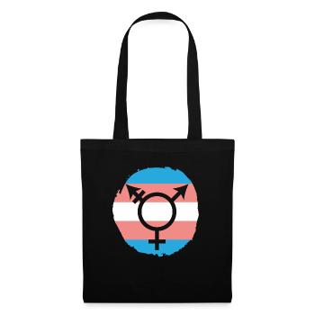 Trans Rainbow Pride LGBTQ Transgender Rights - Tote Bag - black - Front