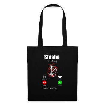 Shisha Tshirt Men Women's Water Pipe - Tote Bag - black - Front