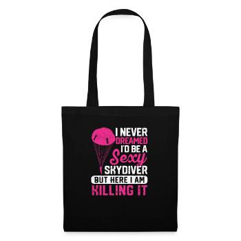 I never dreamed of a sexy parachute - Tote Bag - black - Front