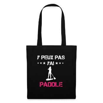 je peux pas j'ai paddle cadeau rose - Sac en tissu - noir - Devant