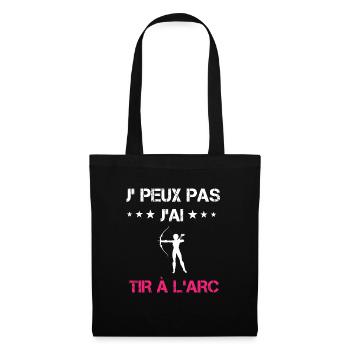 je peux pas j'ai tir à l'arc cadeau rose - Sac en tissu - noir - Devant