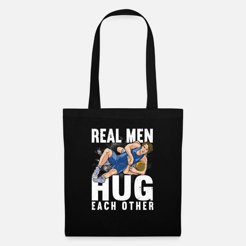 Wrestling Ringen Wrestler Ringer Geschenk - Stoffbeutel - Schwarz