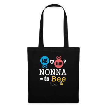 He or She Nonna To Bee Gender Reveal Family Baby - Tote Bag - black - Front
