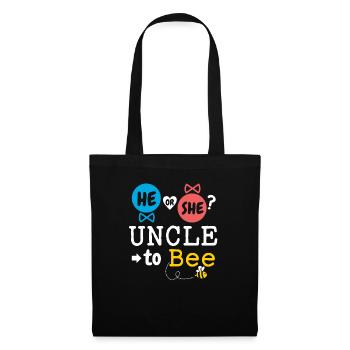 He or She Uncle To Bee Gender Reveal Family Baby - Tote Bag - black - Front