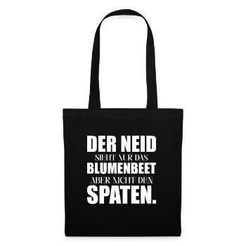 Neid Blumenbeet Spaten - Stoffbeutel - Schwarz - Vorne