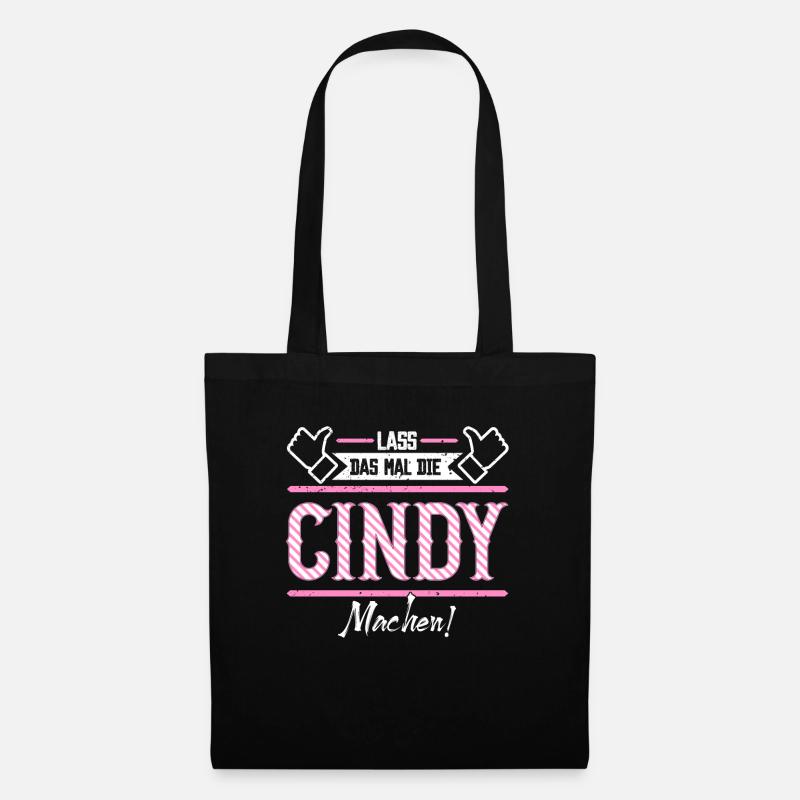 Cindy Geschenkidee Geschenk Geburtstag - Stoffbeutel - Schwarz