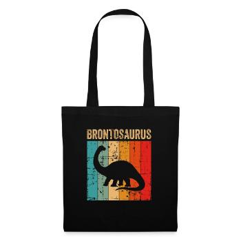 Brontosaurus Dinosaure Enfants Dino Cadeau - Sac en tissu - noir - Devant