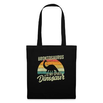 Brontosaurus Dinosaure Enfants Dino Cadeau - Sac en tissu - noir - Devant
