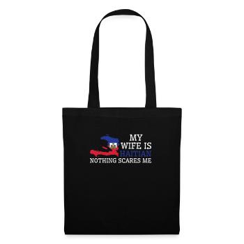 Rien ne me fait peur femme haïtienne Haïti - Sac en tissu - noir - Devant