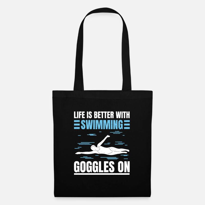 Schimmer Schwimmen Life Is Better With Swim - Stoffbeutel - Schwarz