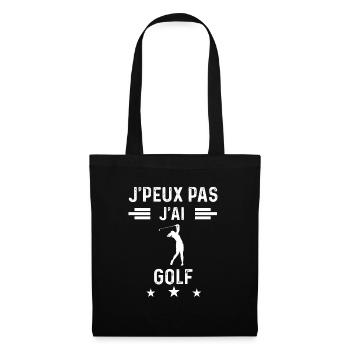 je peux pas j'ai golf femme cadeau - Sac en tissu - noir - Devant
