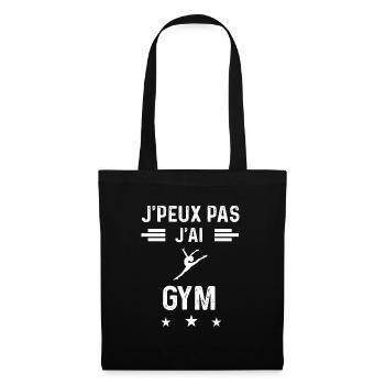 je peux pas j'ai gym femme cadeau - Sac en tissu - noir - Devant