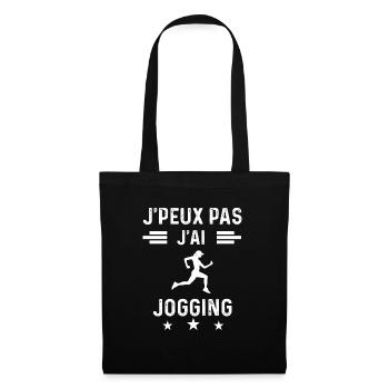 je peux pas j'ai jogging femme cadeau - Sac en tissu - noir - Devant