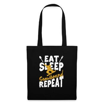 Snowboarder Funny Snowboarding Eat Sleep Snowboard - Tote Bag - black - Front