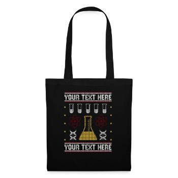 Custom Science Custom Ugly Christmas Sweater - Tote Bag - black - Front