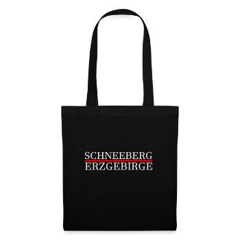 Schneeberg Erzgebirge - Stoffbeutel - Schwarz - Vorne
