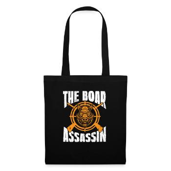 Chasse au sanglier chasseur sanglier - Sac en tissu - noir - Devant