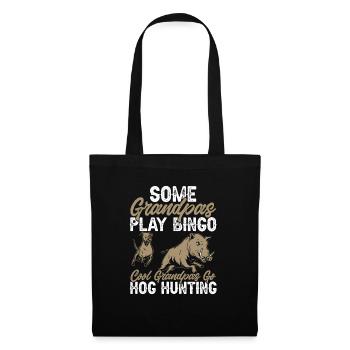 Chasse au sanglier chasseur sanglier - Sac en tissu - noir - Devant