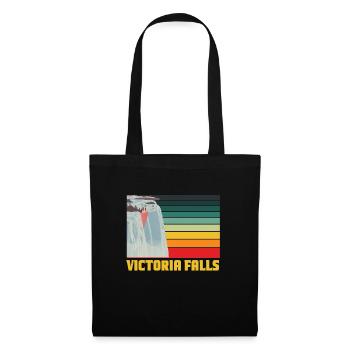 Victoria Falls Simbabwe Wasserfall Souvenir Afrika - Stoffbeutel - Schwarz - Vorne