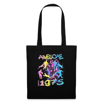 Génial depuis 1975. Agilité, Hundetraining - Sac en tissu - noir - Devant