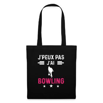 je peux pas j'ai bowling sport drôle femme - Sac en tissu - noir - Devant