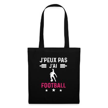 je peux pas j'ai football sport drôle femme - Sac en tissu - noir - Devant