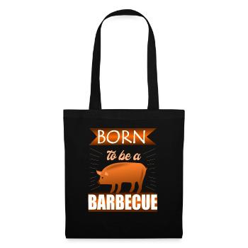 Né pour être un barbecue - Sac en tissu - noir - Devant