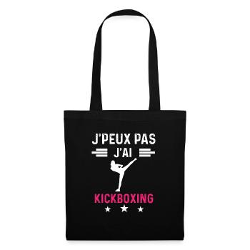 je peux pas j'ai kickboxing drôle femme - Sac en tissu - noir - Devant