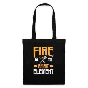 Cuisson Griller Feu Élément Cuisinier et Griller - Sac en tissu - noir - Devant
