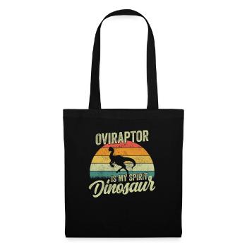 Oviraptor Dinosaurier Kinder Dino Geschenk - Stoffbeutel - Schwarz - Vorne