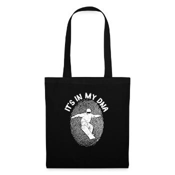 C’est dans mon ADN Snowboarding Lovers Fingerprint - Sac en tissu - noir - Devant