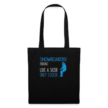 Snowboarder Definition Lustig Snowboarding Berg - Stoffbeutel - Schwarz - Vorne