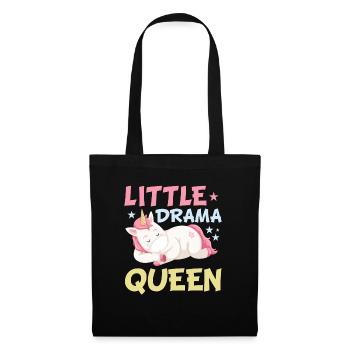 Little Drama Queen Einhorn Zicke Spruch - Stoffbeutel - Schwarz - Vorne