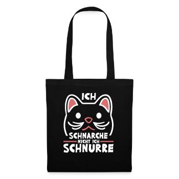 Schlaf Pyjama Freundin Ich Schnarche Nicht Ich - Stoffbeutel - Schwarz - Vorne