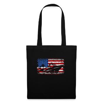 4 juillet Navire de croisière Pavillon américain États-Unis - Sac en tissu - noir - Devant