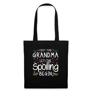 Pour la première fois, grand-mère a laissé le butin nouvelle grand-mère - Sac en tissu - noir - Devant