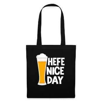 Weizenbier Brauer Hobbybrauer Hefe Nice Day Bier - Stoffbeutel - Schwarz - Vorne