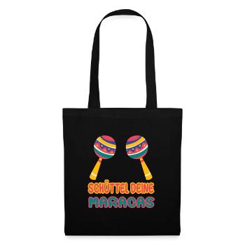 Schüttel deine Maracas - Cinco de Mayo - Stoffbeutel - Schwarz - Vorne