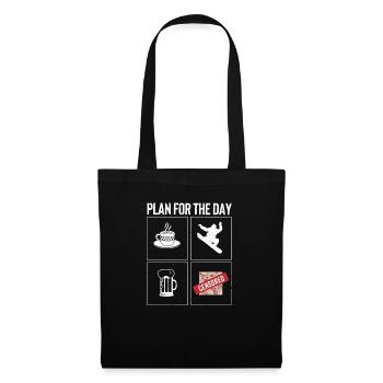 Plan For The Day Coffee Ride Snowboard Beer - Tote Bag - black - Front