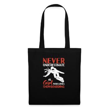 Never underestimate a girl who Snow - Tote Bag - black - Front