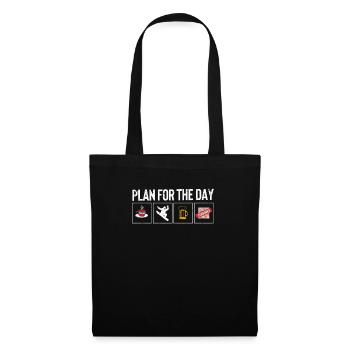 Coffee Ride Snowboard Beer Snowboarder Plan pour - Sac en tissu - noir - Devant