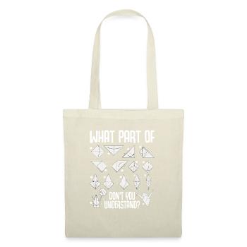 Origami Japanese Art Folding Crane Paper - Tote Bag - nature - Front