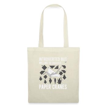 Origami Japanese Art Folding Crane Paper - Tote Bag - nature - Front