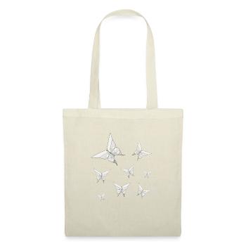 Origami Japanese Art Folding Crane Paper - Tote Bag - nature - Front